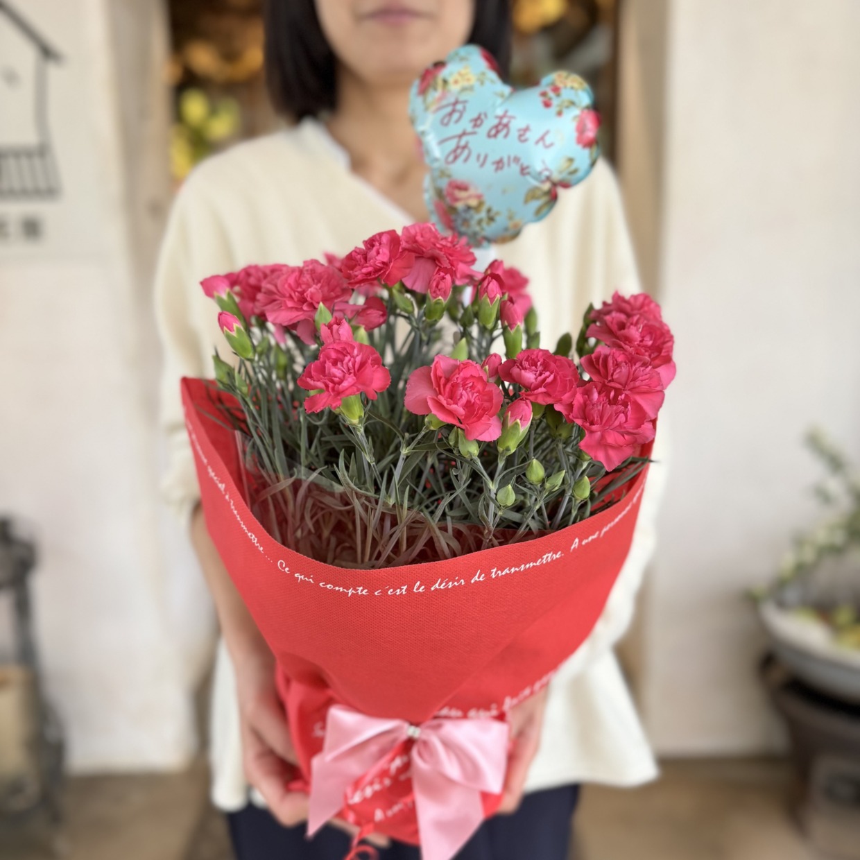 母の日 カーネーション　花鉢　５寸ーピンクー